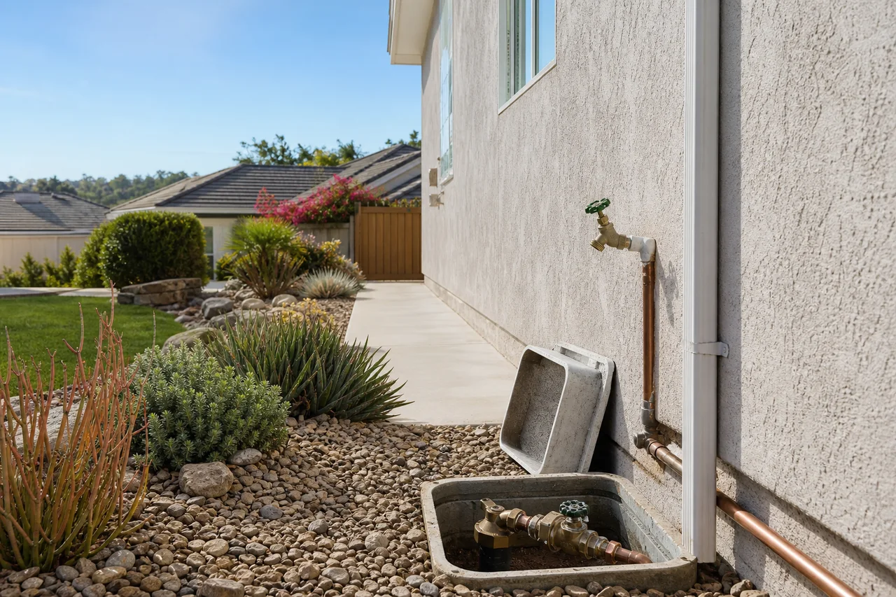 North County San Diego home water-service area for a Dave's Plumbing maintenance guide